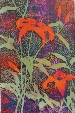 
Tigress Lily, Block Print by Judith Hilmer
		